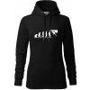 Evoluce bouldering - Mikina dámská Cape s kapucí - 2XL ( Čierna )