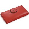 Arwel Červená dámska kožená rámová peňaženka s ozdobnou poklopom 511-1526-31/60