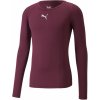 Puma LIGA Baselayer Tee LS Grape Wine 65592057