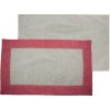 Home Elements Prestieranie s obrubou recyklovaná bavlna béžová + červená 30x50 cm