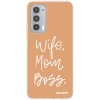Picasee silikonový průhledný obal pro Motorola Edge 20 - Boss Mama