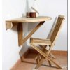 Teako Design Teakový skladací nástenný stolík Sondrio round - 50 cm x 50 cm