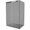 MEXEN/S - Omega sprchovací kút 110 x 100, grafit, chróm + vanička vrátane sifónu 825-110-100-01-40-4010
