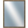 DANTIK - Zrkadlo v rámu, rozmer s rámom 80x100 cm z lišty TOOTH malá zlatá (3163)