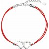 PAVONA Kabbalah náramok so striebornými srdiečkami 13050.3 red