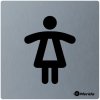 Merida Piktogram z nerezovej ocele STELLA - WC dámy, matný nerez