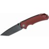 CIVIVI C2023B Brazen vreckový nôž 8,8 cm, Tanto, Black Stonewash, burgundy červená, G10