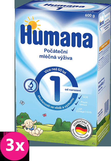 HUMANA 1 3 x 600 g od 26,97 € - Heureka.sk