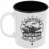 MOOGA | Hrnček s potlačou Motorcycle Outlaws, 330 ml, čierny