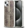 Guess Guess GUHCP15MH4PSEGW hnědý/hnědý pevný kryt IML 4G se zlatými pruhy pro iPhone 15 Plus / 14 Plus 6.7