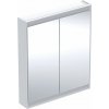 Geberit ONE - Zrkadlová skrinka s LED osvetlením, 750x900x150 mm, 2 dvierka, biela 505.812.00.2