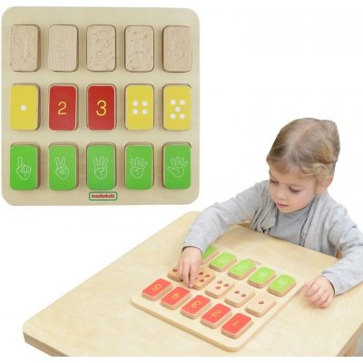 Masterkidz vzdelávacie puzzle učíme sa počítať Montessori