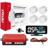 AMiO Parkovací asistent LED-GRAF 3D 4-senzorové bielé 03188