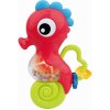 Hrkálka Baby Mix s melódiou morský koník červený