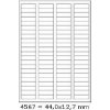 CDRmarket ETR0ECO4567A4100 samolepiace etikety 44 x 12,7 mm, 88 etiket, A4, 100 listů, biela