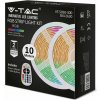 V-TAC Set RGB LED pásik 4,8W/m, 2x5m + napájanie+ ovládanie, IP20
