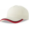 Atlantis Headwear Kšiltovka Kid Star-S, 5 panelová, dětská COT33024990399-white/red UNI Bílá/červená