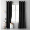 Jednofarebné závesy v čiernej farbe 140x250 cm