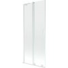 MEXEN/S - Velar L dvojkrídlová posuvná vaňová zástena 85 x 150, transparent, biela 896-085-003-01-20