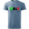 Italy Nápis - Klasické pánske tričko vyššej gramáže - M ( Denim )