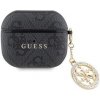 Puzdro Guess 4G Script PC/PU Charm pre AirPods 3, čierna