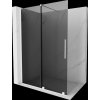 MEXEN/S - Velar Sprchová zástena posuvná Walk-in 150 x 200, grafit 8 mm, biela 871-150-000-43-20
