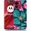 Picasee silikónový čierny obal pre Motorola Edge 40 - Pink Monstera