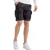 Alpha Industries Crew Short Black camo pánske šortky Farba: čierny maskáč, tmavý maskáč, Veľkosť: 33