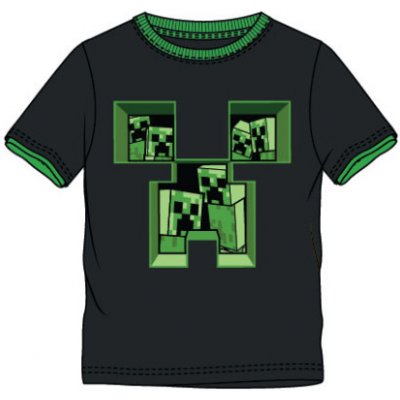Minecraft Gaya Entertainment Creeper'ai Creeper'ye tričko Čierna
