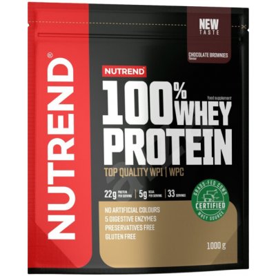 Nutrend 100% Whey Protein 1000 g, banán-jahoda