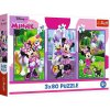 TREFL 34889 Puzzle 3x80 Minnie a priatelia