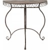 Clayre & Eef 2ks hnedý antik kovový stolík na kvety Frenchi - 76 x 38 x 75 / 64 x 32 x 65 cm