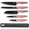 BERLINGERHAUS Sada nožů s magnetickým držákem 6 ks I-Rose Edition BH-2700