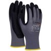 Rukavice pletené, polomáčané DONAU SAFETY Flex-Dotted, kat. II šedé ve