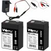 Sada 2x 6V 4.5Ah batéria namiesto 4.0Ah + Nabíjačka 12V a 6V Wetu