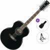 Ibanez AJ7012M1E-BK Standard SET Black 12-strunová elektroakustická gitara