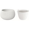 Kvetináč SPLOFY BOWL s vkladom 23,9 cm - farba: biela (Prosperplast DKSP240-S449)