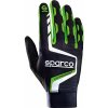 Sparco Hypergrip+ Sim Racing gamingové rukavice, farba čierno-zelená, veľkosť 12