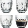 Poháre na espresso 0,1L, TROQUETS, rôzne typy, číra, box 4ks|La Rochere