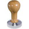 Buna café tamper, dub, lak, 57 mm, nerez mat, plochý