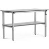 Pracovný stôl Motion so spodnou poličkou 150 kg 150 x 60 cm šedá HPL 274245AJ