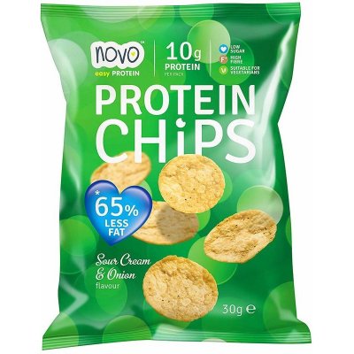Novo Nutrition Protein Chips zakysaná smetana jarní cibulka 30 g