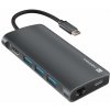 Natec multiport adaptér FOWLER 2 3X USB 3.0 HUB, HDMI 4K, USB-C, RJ45, SD, MICRO SD (NMP-2162)
