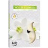 Bispol Čajové sviečky WHITE FLOWERS 6 ks