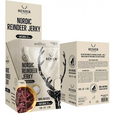 Renjer Traditional Nordic Reindeer Sob Jerky Sea Salt 300 g