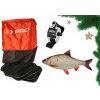 Vianočný Profi Držiak na ryby Set Darček s 64cm ploticovým vankúšom