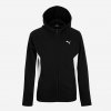 Puma detská mikina na zips s kapucňou čierno-biela