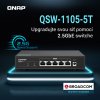 QNAP switch QSW-1105-5T (5x 2,5GbE port, pasiv. chladenie, 100M/1G/2,5