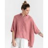 Magic Linen Ľahká ľanová košeľa HANA v Cranberry farbe Veľkosť: XS/M