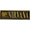 Nirvana Logo & Happy Face Bordered Small Nažehlovačka